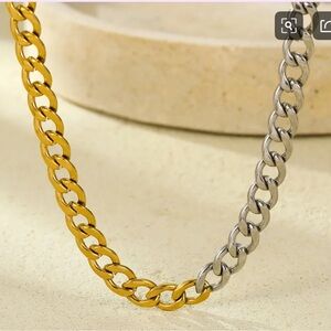 The Iconic Two-Tone Necklace | 18K Gold Plated Stainless Steel | 18”